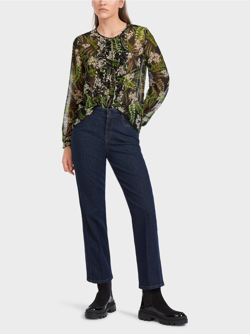 Chiffon Botanical Print Blouse