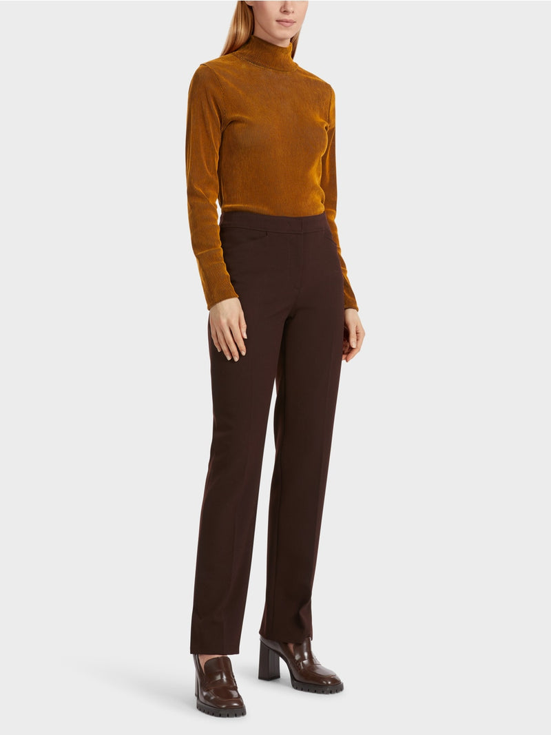 Chocolate Straight Leg Trousers