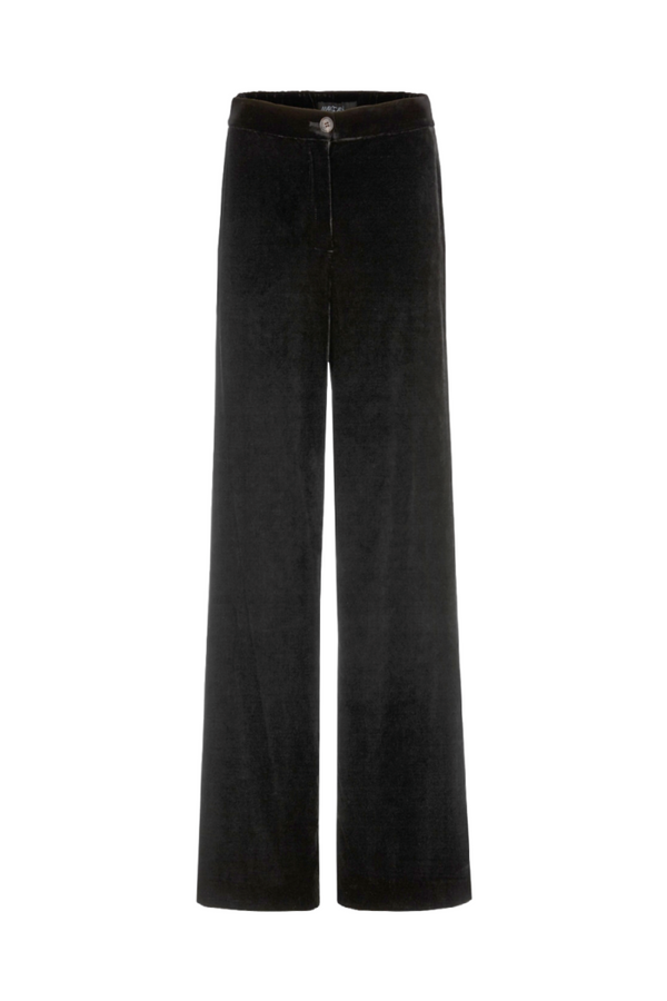 Black Velvet Wide Leg Trousers