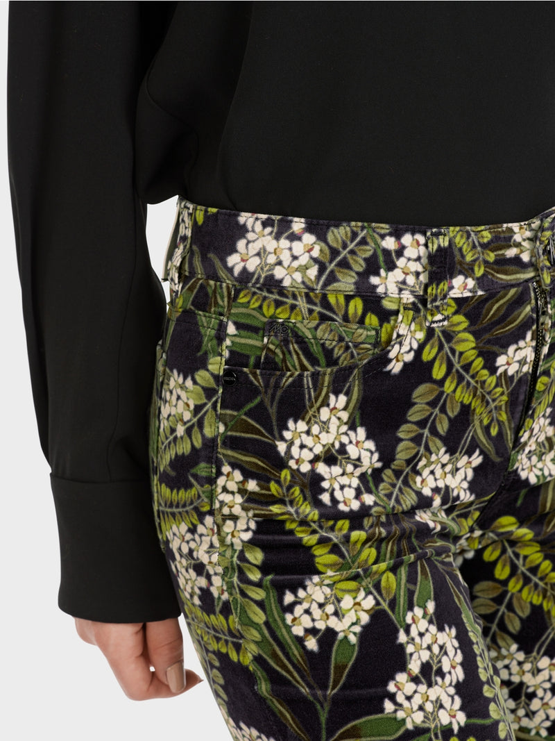Printed Velvet Trousers