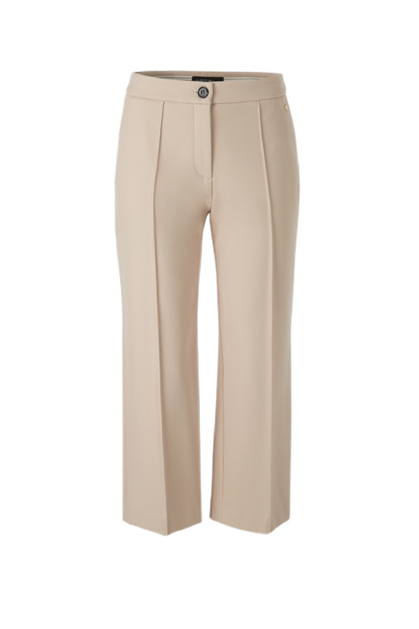 Almond Cropped Wide Leg Trousers