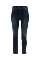 Navy Velvet Straight Jeans