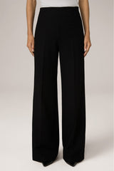 Black Crepe Marlene Wide Trousers