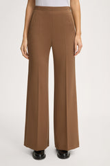 Rust Crepe Marlene Wide Trousers