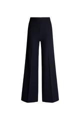 Navy Crepe Marlene Wide Trousers