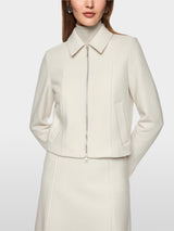 Winter White Boiled Wool Jacket