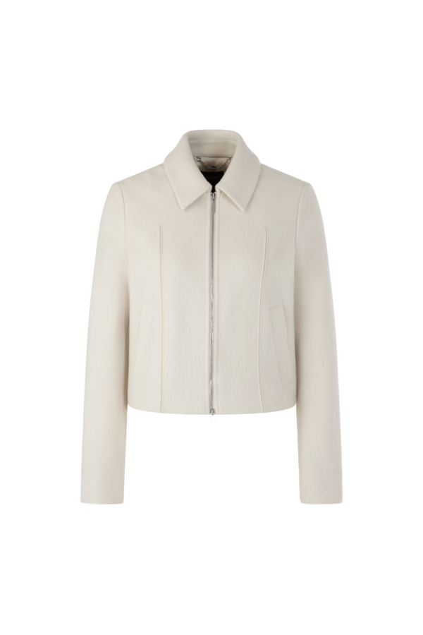 Winter White Boiled Wool Jacket