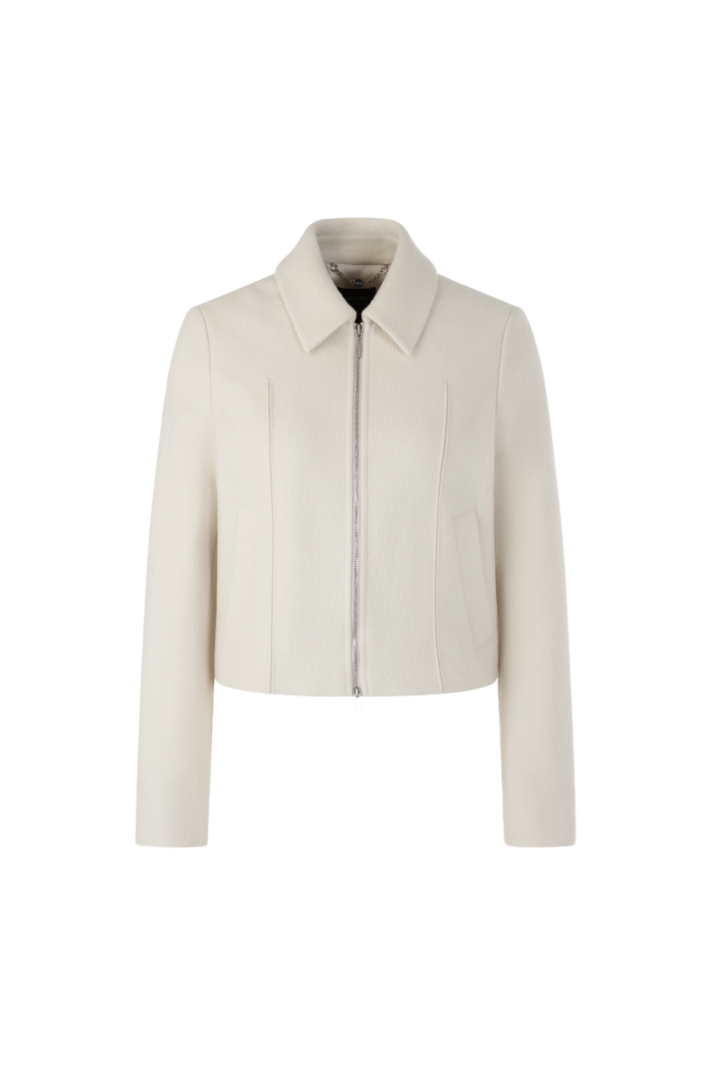 Winter White Boiled Wool Jacket