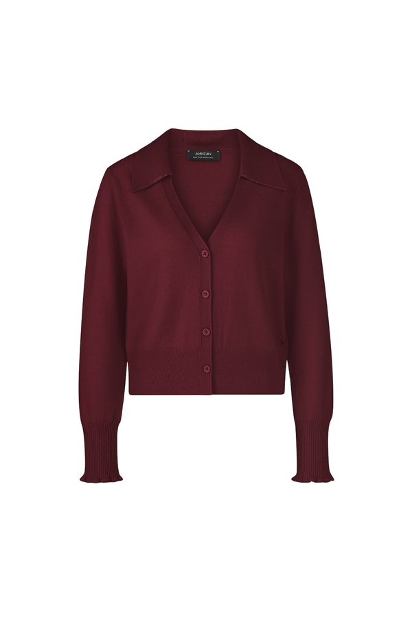 Burgundy Cashmere Cardigan