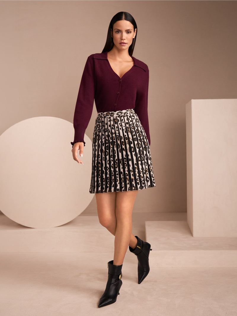 Burgundy Cashmere Cardigan