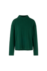 Green High Neck Relaxed Sweater