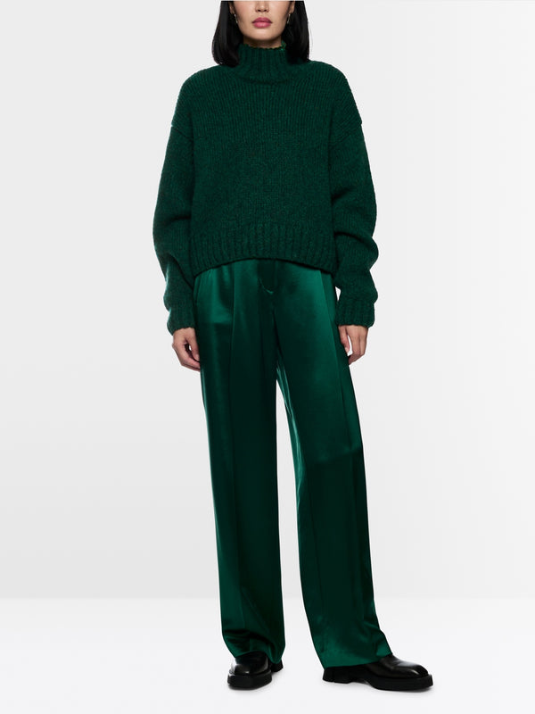 Green Chunky Knitted Sweater