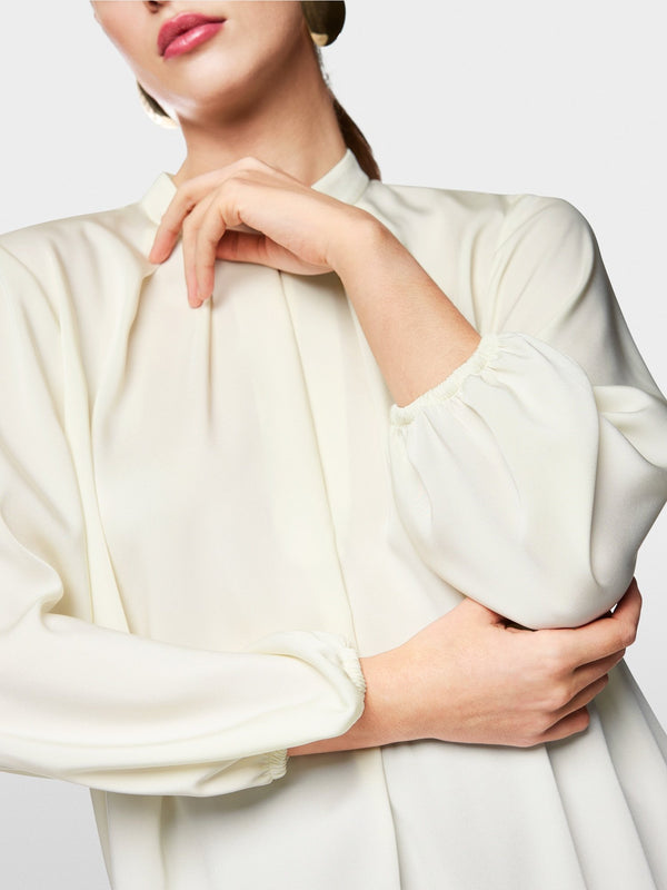 Cream Satin Blouse