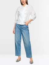 White Cotton Bohemian Blouse
