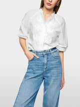 White Cotton Bohemian Blouse