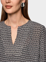 Printed Split Neck Blouse