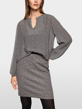 Printed Split Neck Blouse