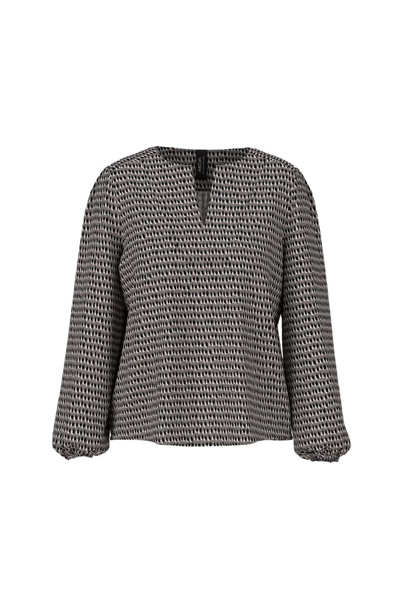 Printed Split Neck Blouse