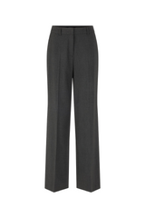 Charcoal Flannel Wide Leg Trousers