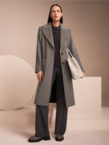Charcoal Flannel Wide Leg Trousers