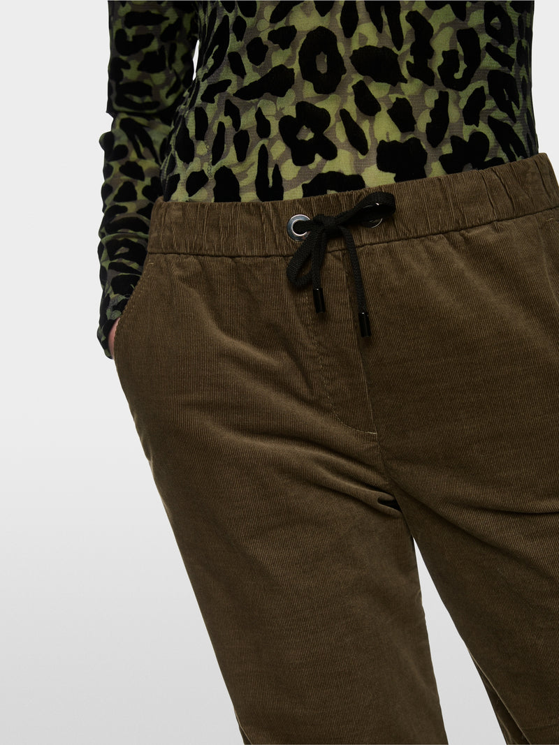 Olive Wide Leg Cords