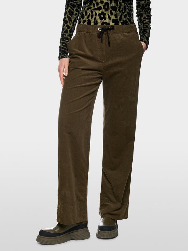 Olive Wide Leg Cords