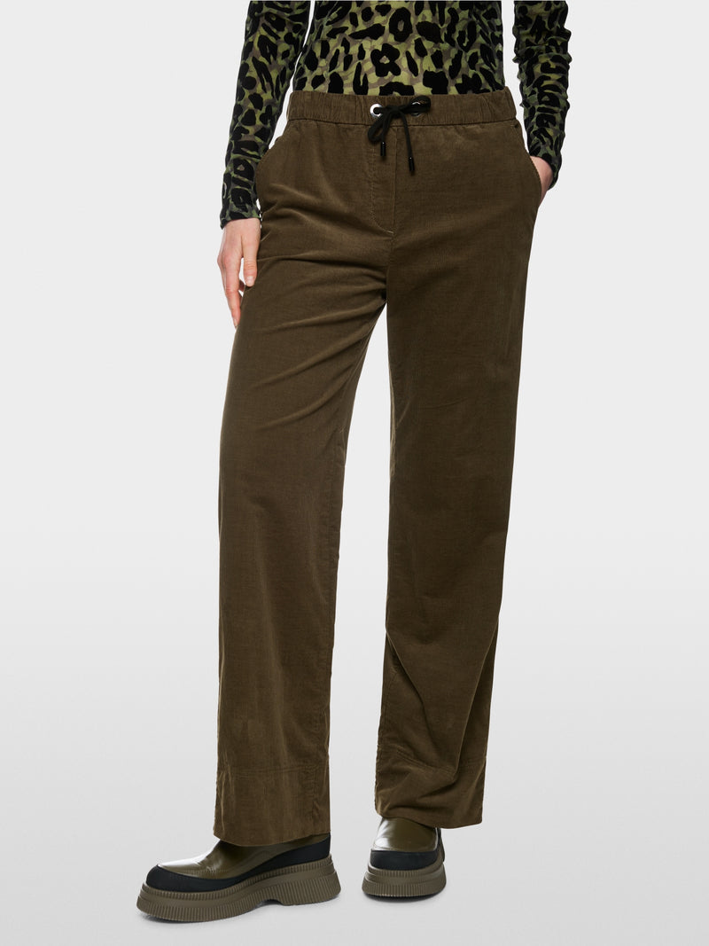 Olive Wide Leg Cords