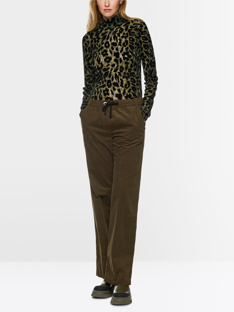Olive Wide Leg Cords