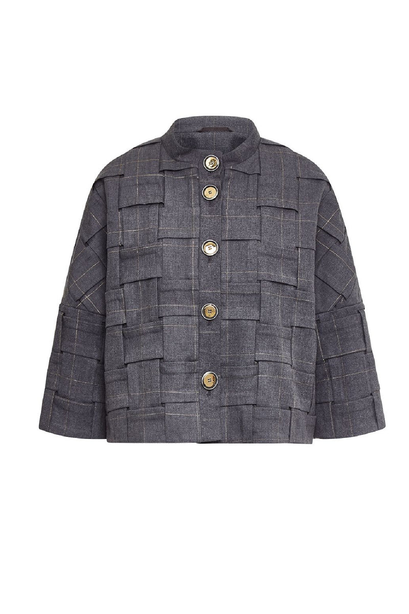 Anthracite Basketweave Jacket