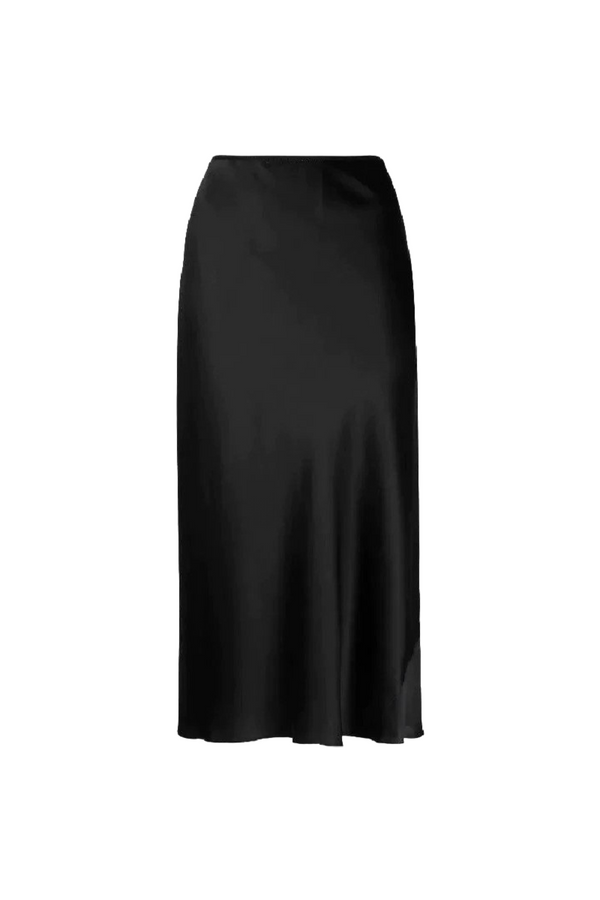 Black Satin Skirt