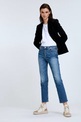 Blue Straight Leg Jeans