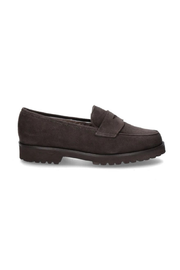 Chocolate Suede Loafer Shoe