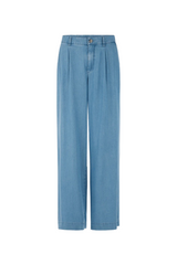 Chambray Wide Leg Trousers