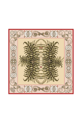 Duetto Leaf Print Silk Scarf