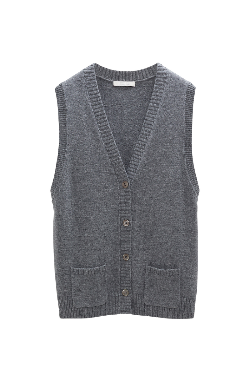 Grey Knitted Gilet