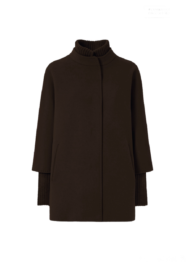 Chocolate Wool Half Coat