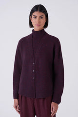 Grape Tweed Cardigan
