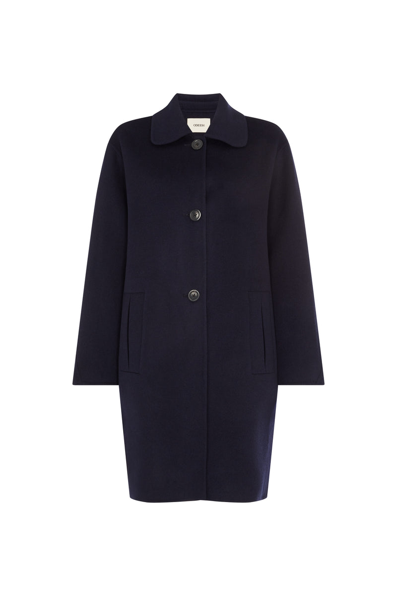 Navy Double Faced Coat