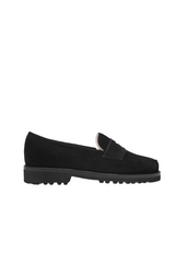 Black Suede Loafer Shoe