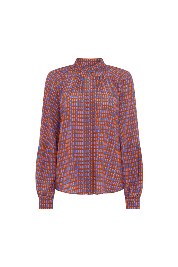 Cinnamon Bubble Print Blouse