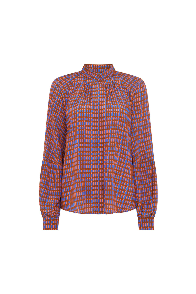 Cinnamon Bubble Print Blouse