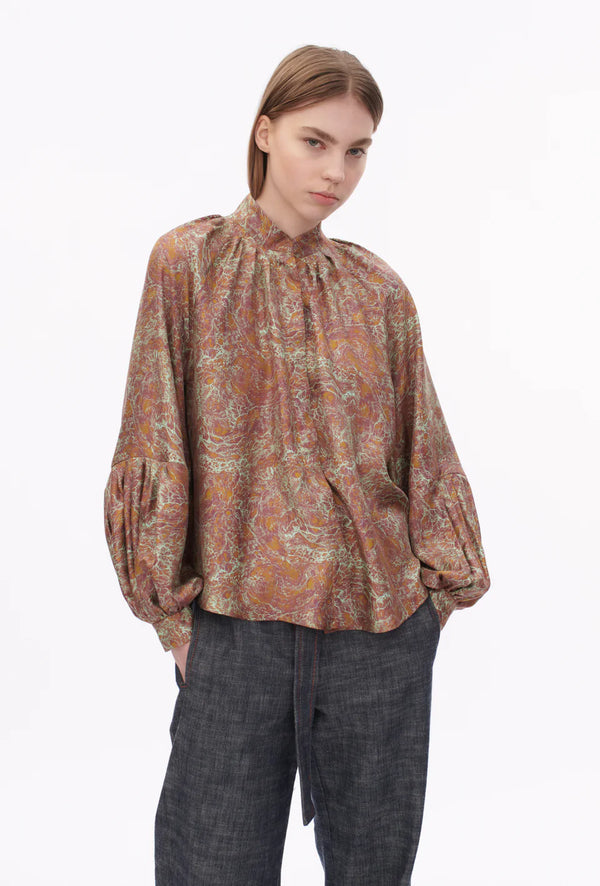 Marble Print Blouse