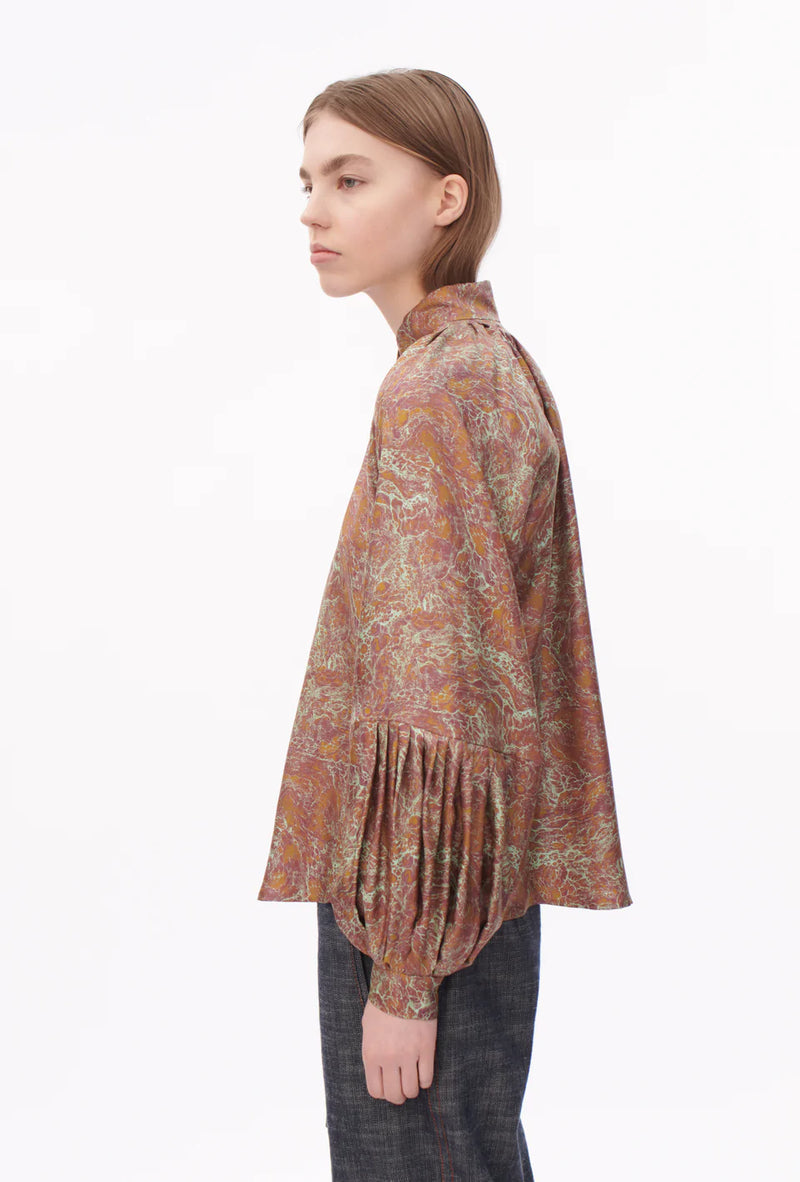 Marble Print Blouse