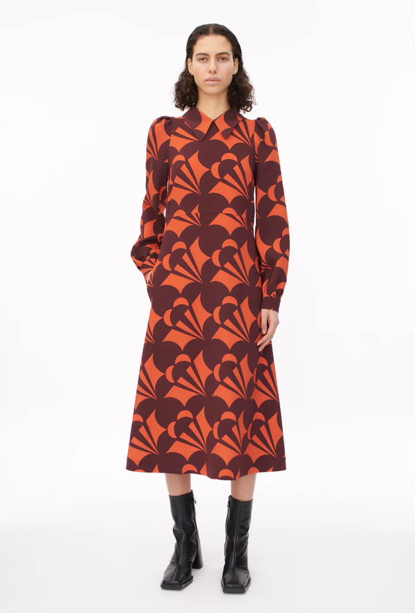 Cinnamon Cone Print Dress