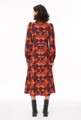 Cinnamon Cone Print Dress