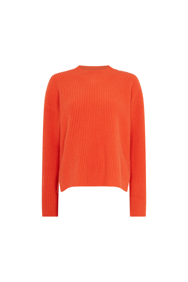 Orange Crew Neck Sweater