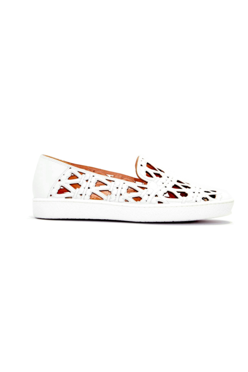 Leather Basketweave Sneaker