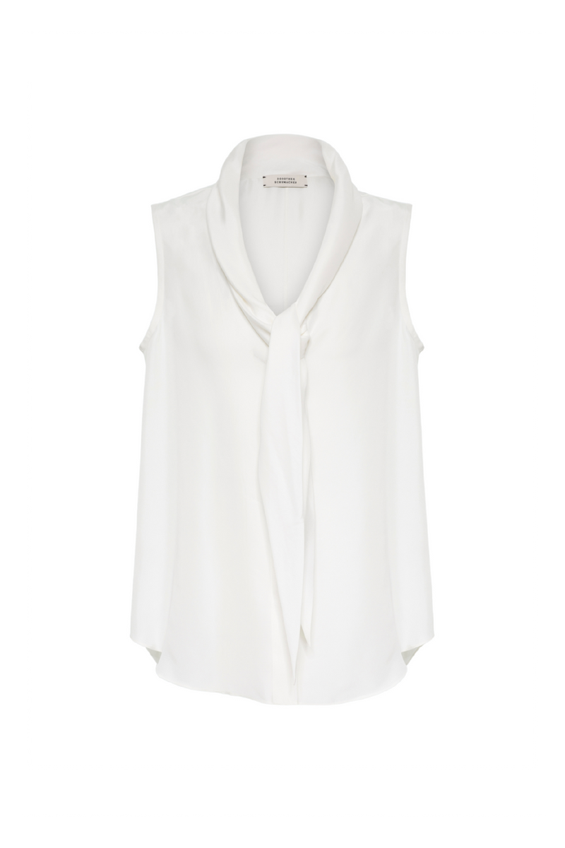 Tie Neck Silk Blouse