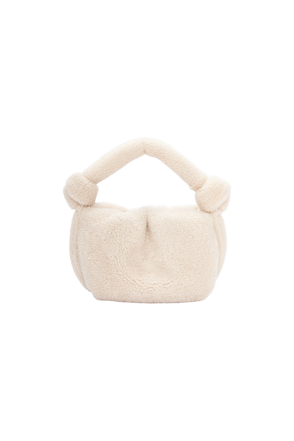 Cream Shearling Bag