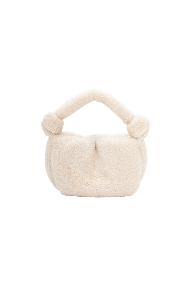 Cream Shearling Bag